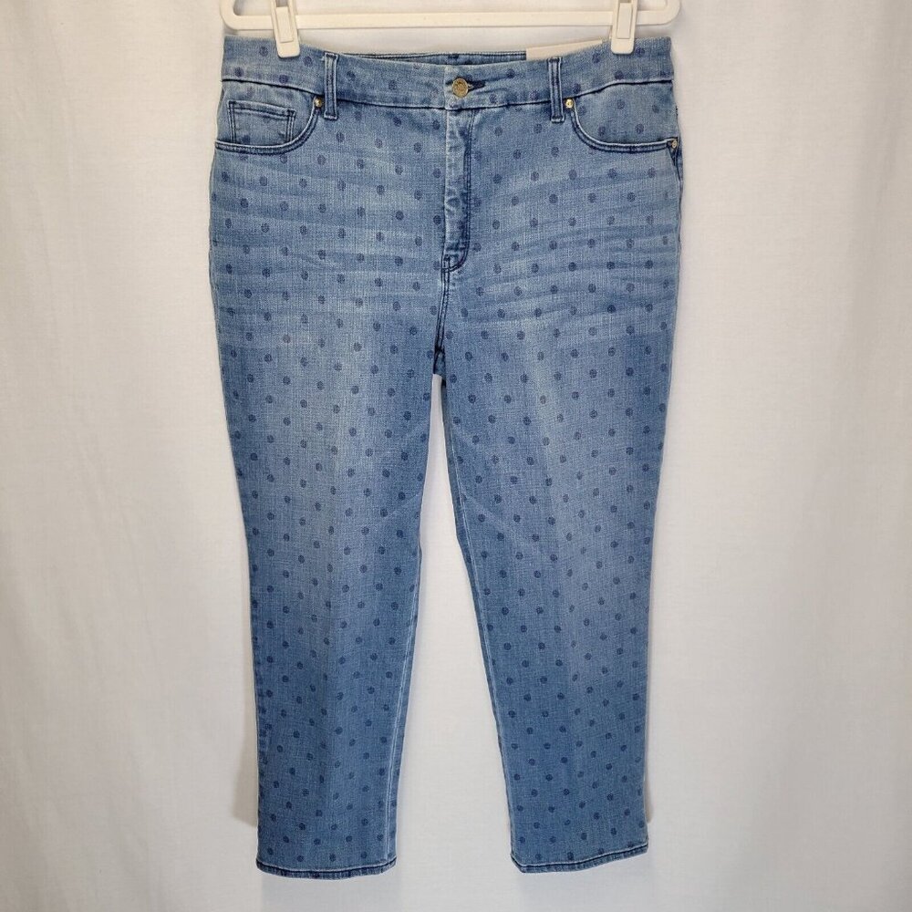 So Slimming By Chico's Women's Size 14 Jeans Dotted Girlfriend Crop